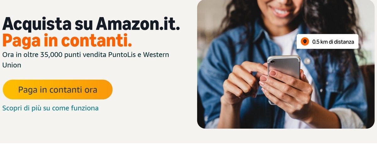 AMAZON PAGA CONTANTI 3500 PUNTI VENDITA I
