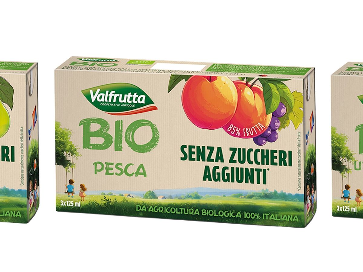 Valfrutta rafforza la gamma bio con il succo in brik da 125 ml