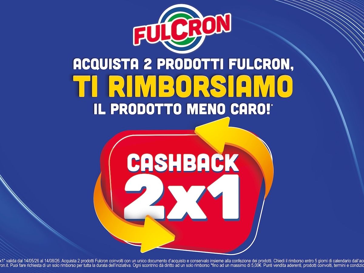 Fulcron lancia la promo cashback 2x1: rimborso del prodotto meno caro