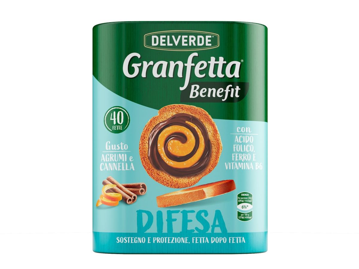 Delverde amplia l'offerta di fette biscottate con Granfetta Benefit