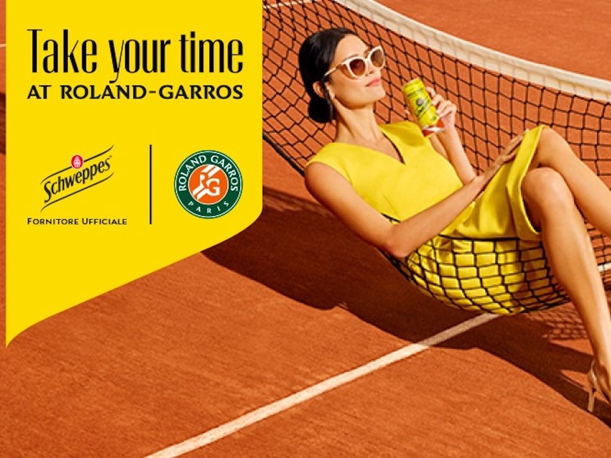 Schweppes on air durante il Roland-Garros con la campagna  “Take your time”