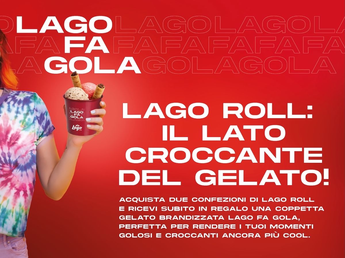 Lago lancia la giveaway “Lago Roll, il lato croccante del gelato”