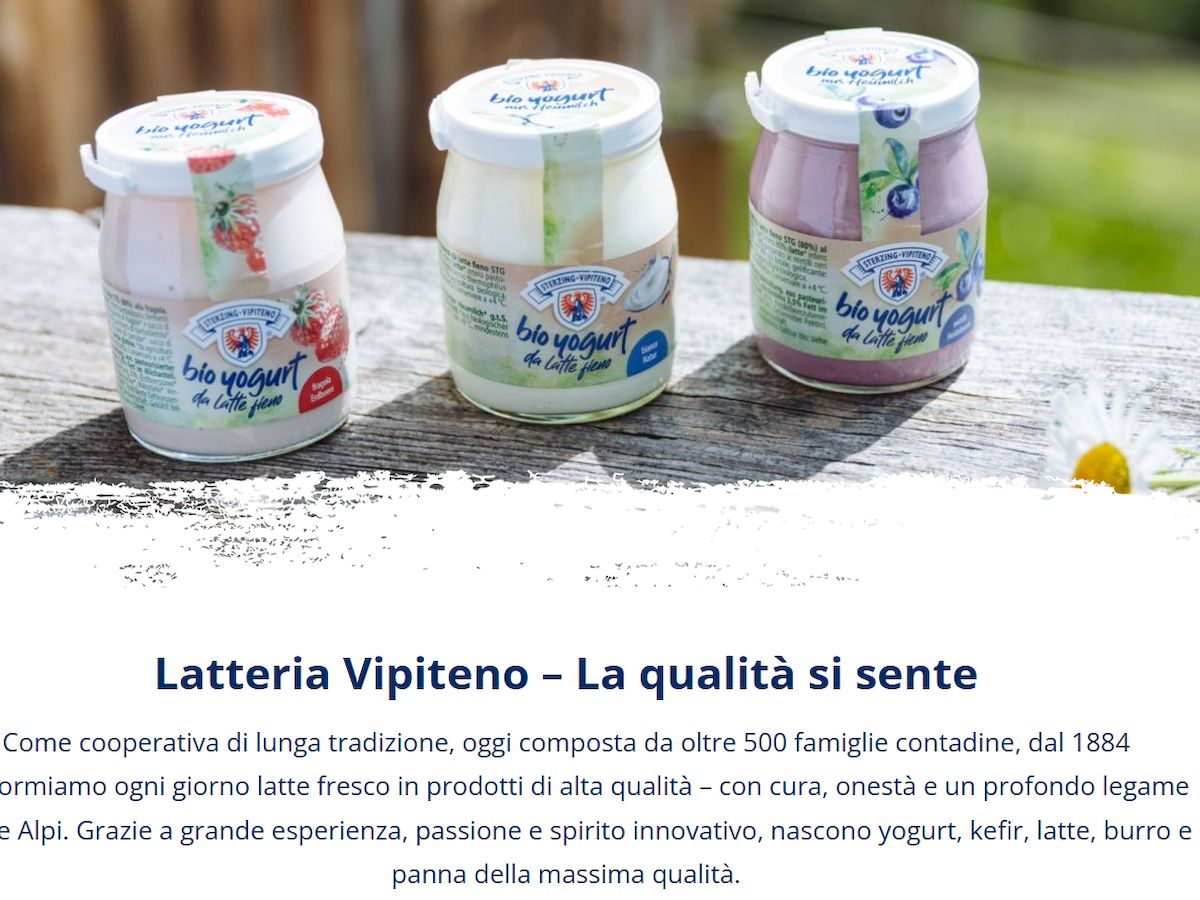 Latteria Vipiteno presenta il restyling del sito web con navigazione più intuitiva