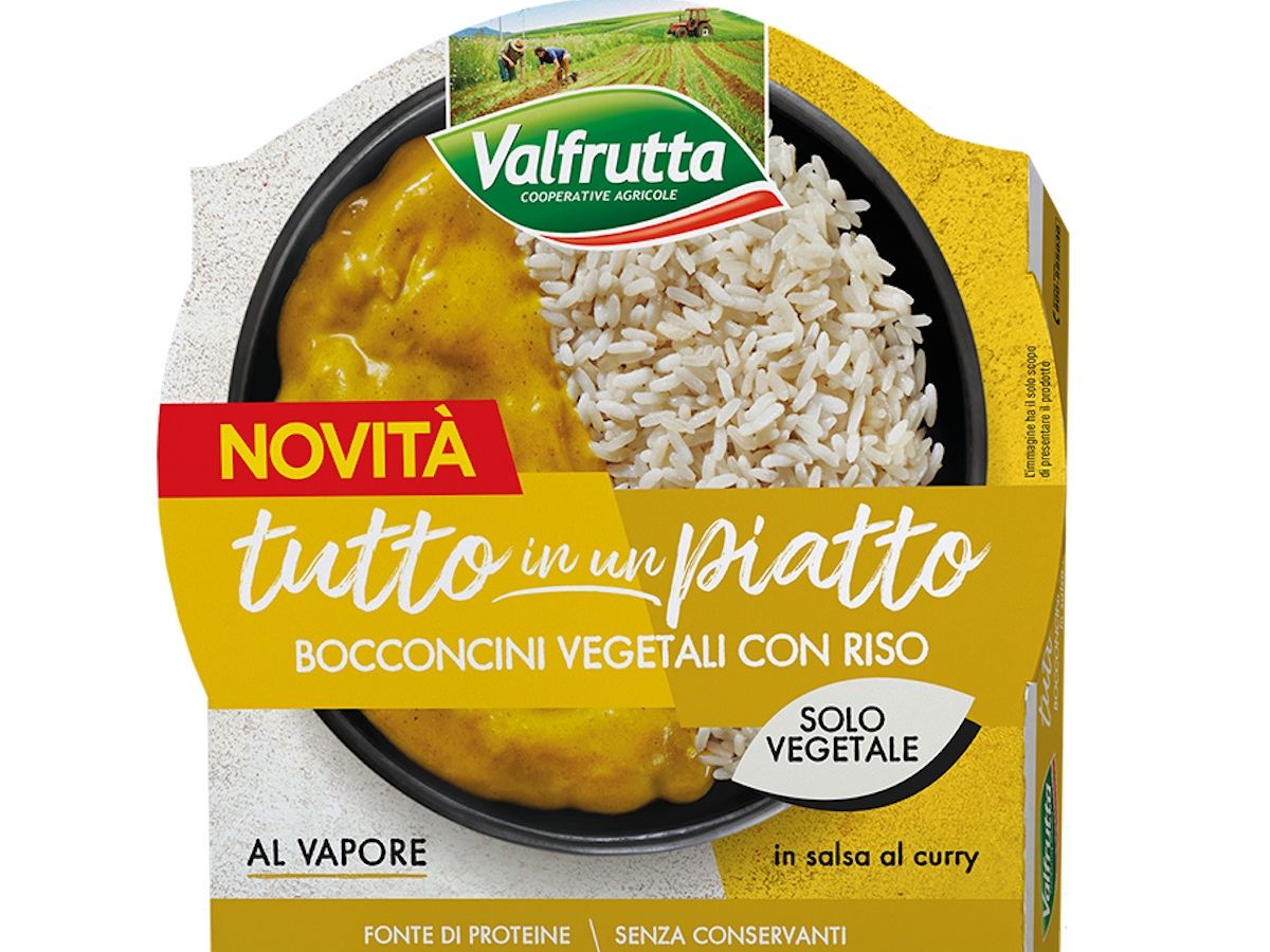 Valfrutta amplia la linea “Tutto in un piatto” con i bocconcini vegetali al curry