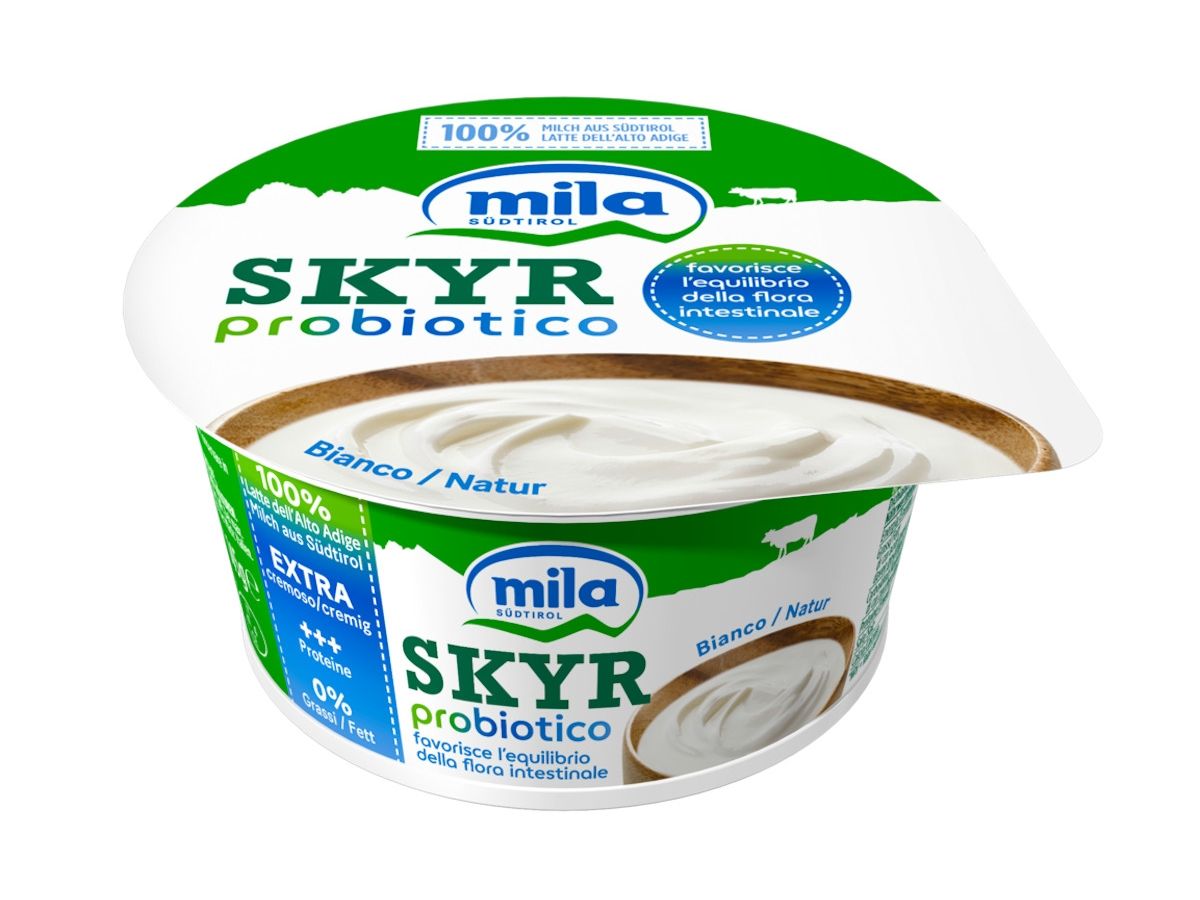 Mila presenta lo Skyr probiotico nelle varianti bianco e pesca