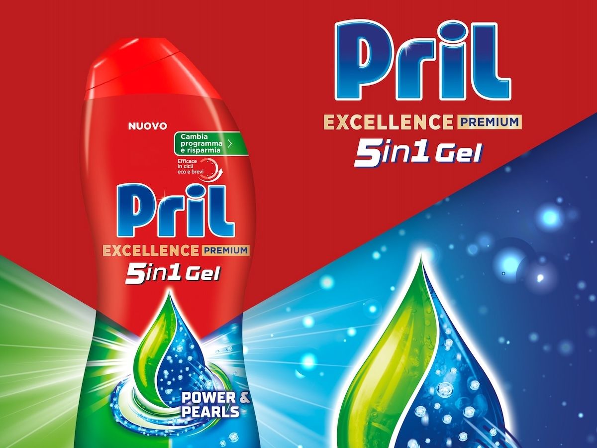 Pril rilancia Excellence Duo Gel arricchito con power pearls