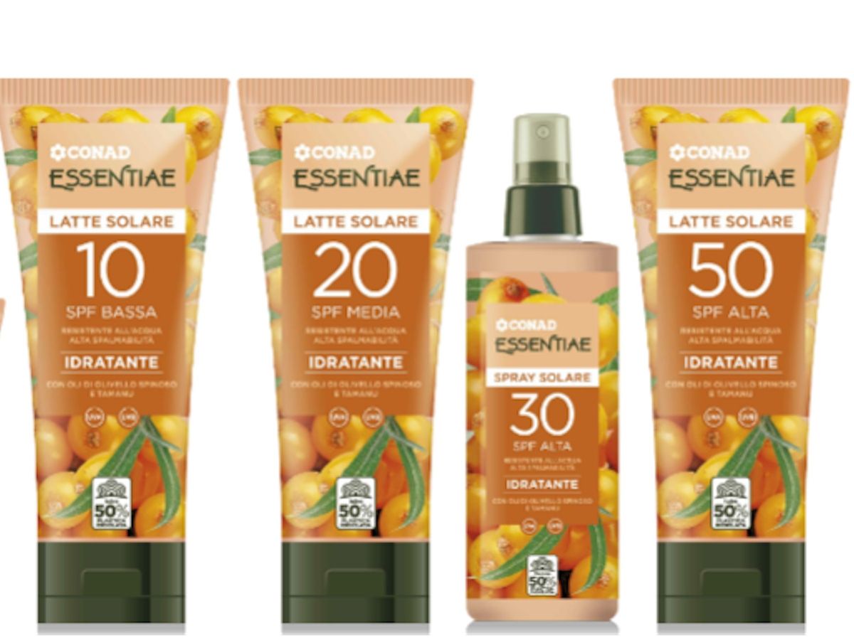 Conad rinnova la linea private label di solari Essentiae
