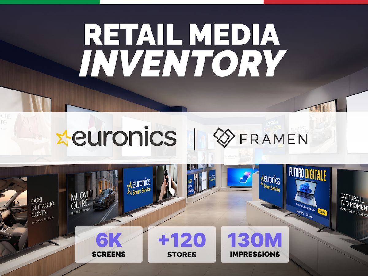 Euronics Italia e Framen insieme per il lancio del retail media network in programmatic