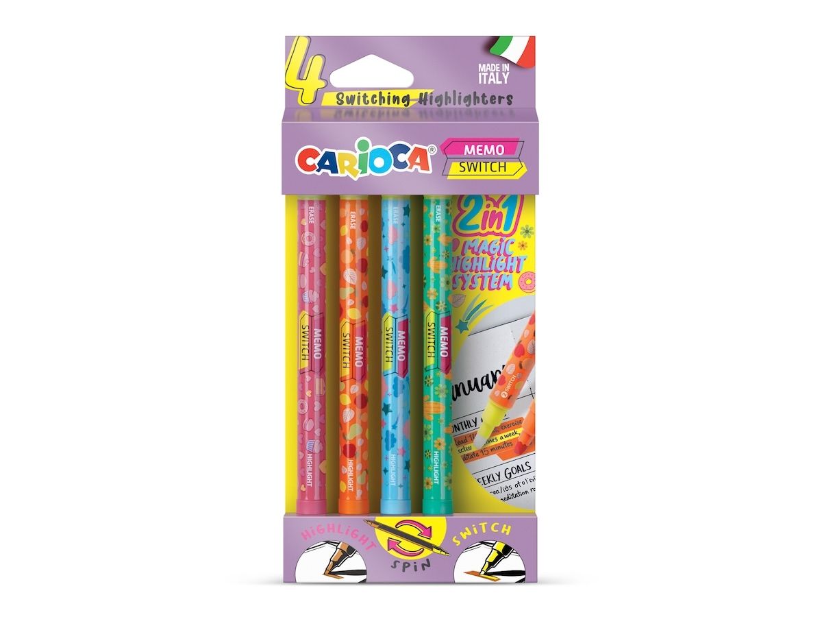 Carioca introduce due novità per il back to school: Memo Switch e Memo Erase