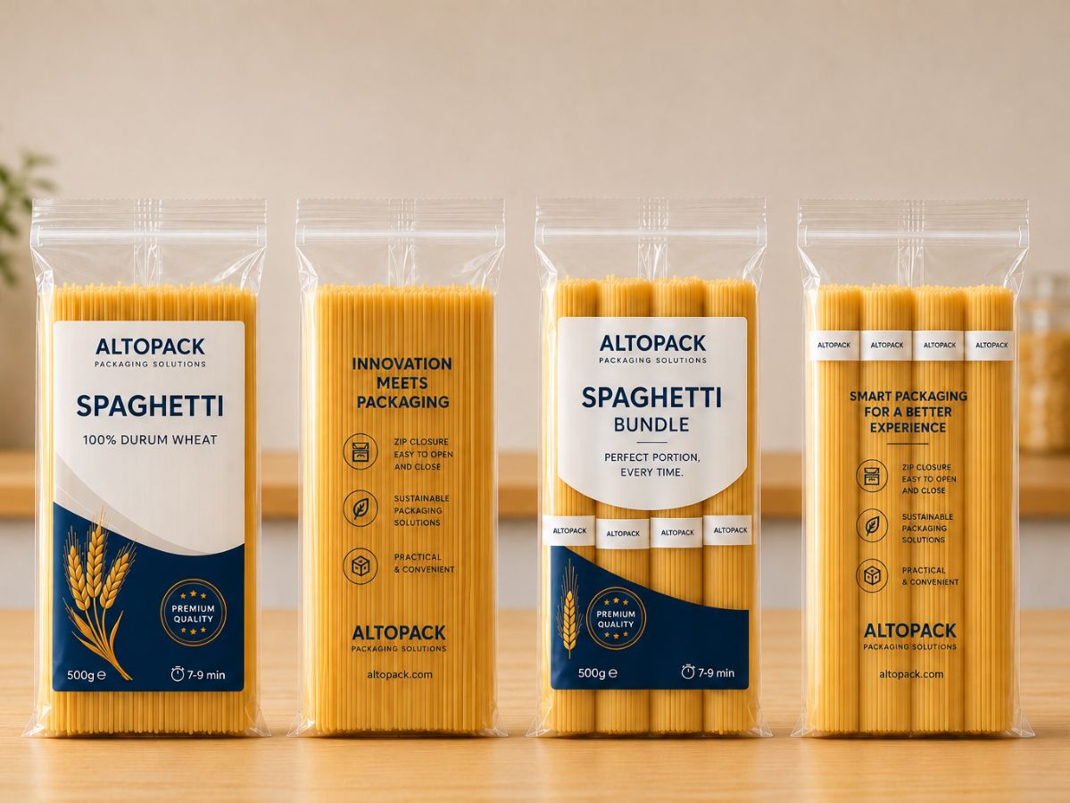 Altopack lancia le confezioni richiudibili con zip per gli spaghetti