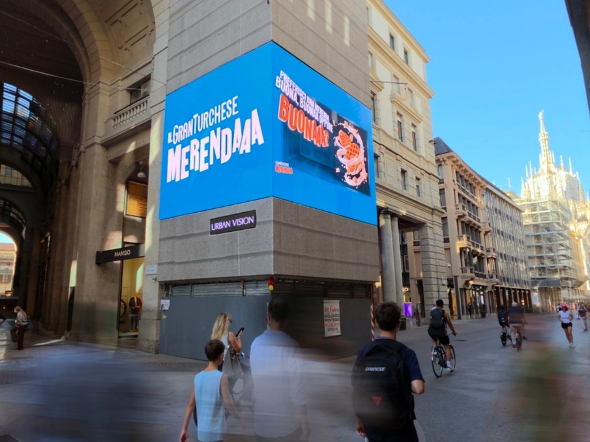 Il GranTurchese conquista Milano e Roma con la nuova campagna “Merendaaa” in 3D