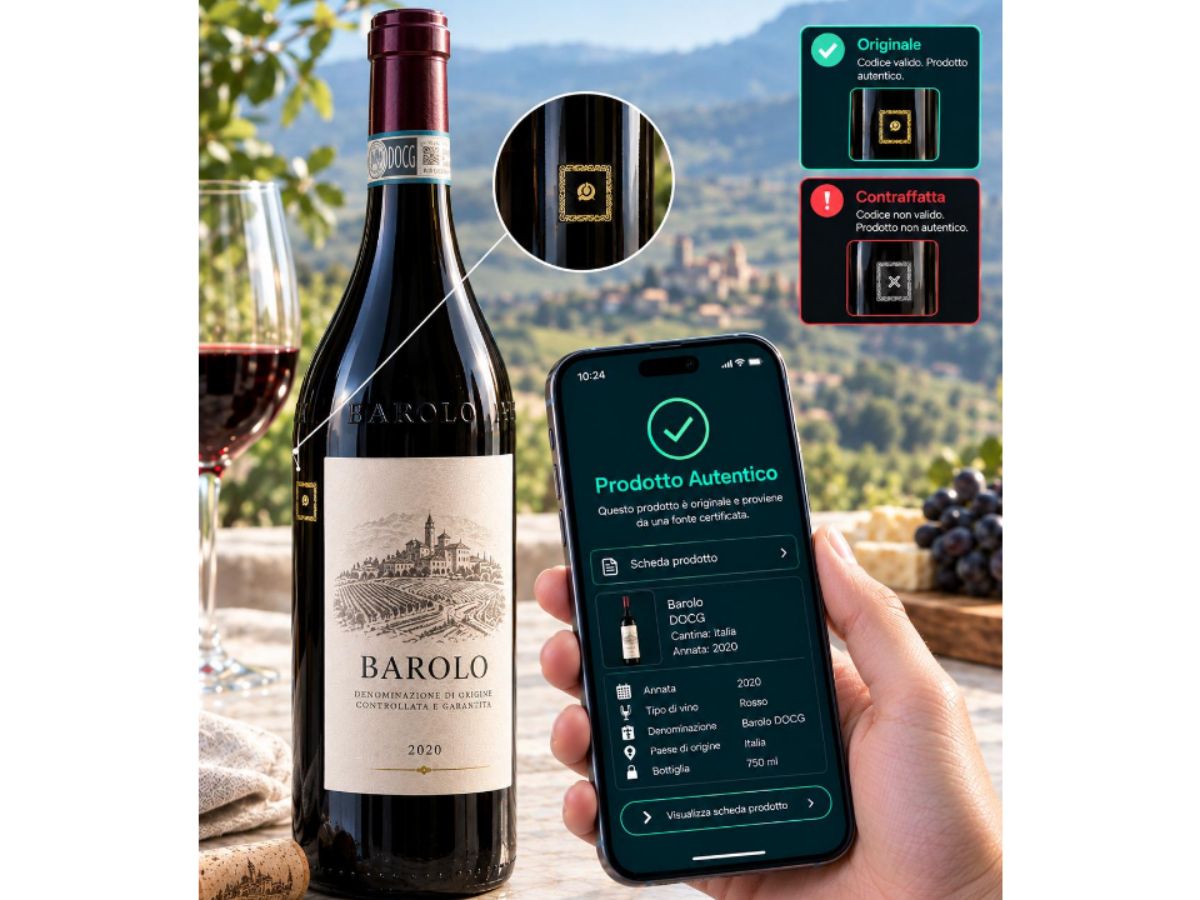 Univo brevetta il sistema che rende verificabile l’autenticità di ogni bottiglia di vino