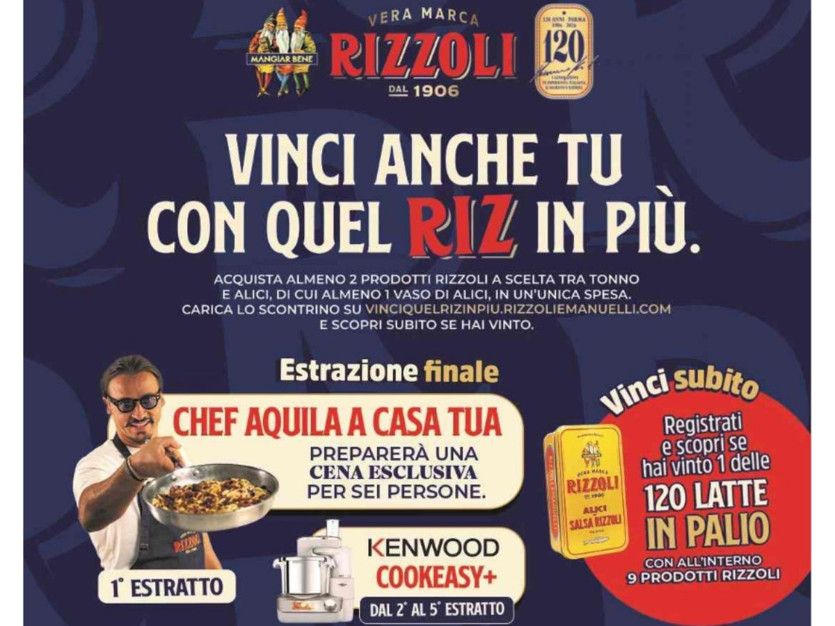 Rizzoli Emanuelli festeggia l'anniversario con "Vinci anche tu 120 anni con Quel Riz In Più"