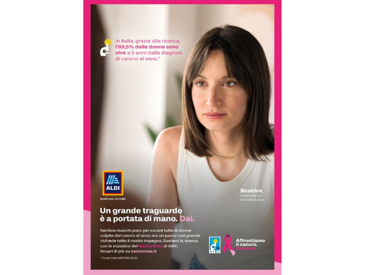 Aldi rinnova il suo sostegno alla ricerca contro il tumore al seno partecipando a Nastro Rosa