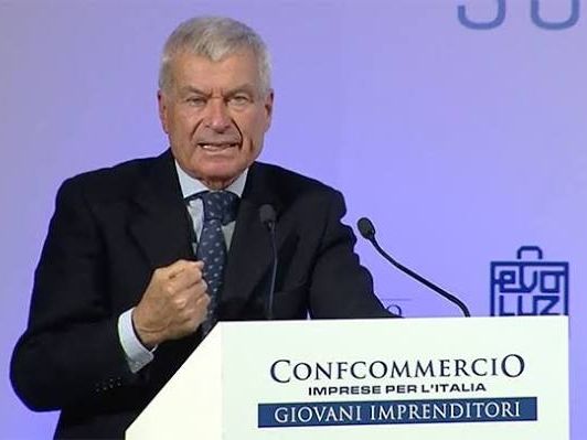 Carlo Sangalli, presidente di Confcommercio