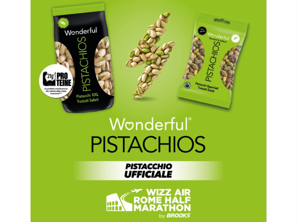 Wonderful Pistachios sponsor ufficiale della Wizz Air Rome Half Marathon by Brooks 2026