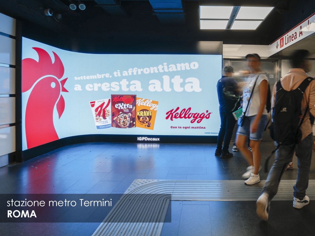 La nuova campagna out-of-home di Kellog's trasforma Cadorna e Termini in esperienze immersive