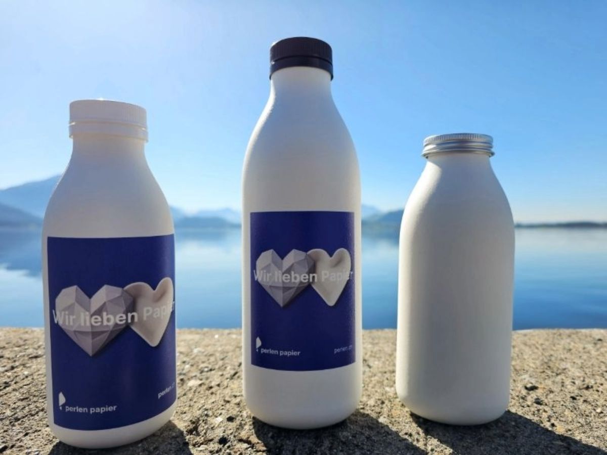 Perlen Papier lancia sul mercato italiano l'innovativa bottiglia a base di fibra di carta