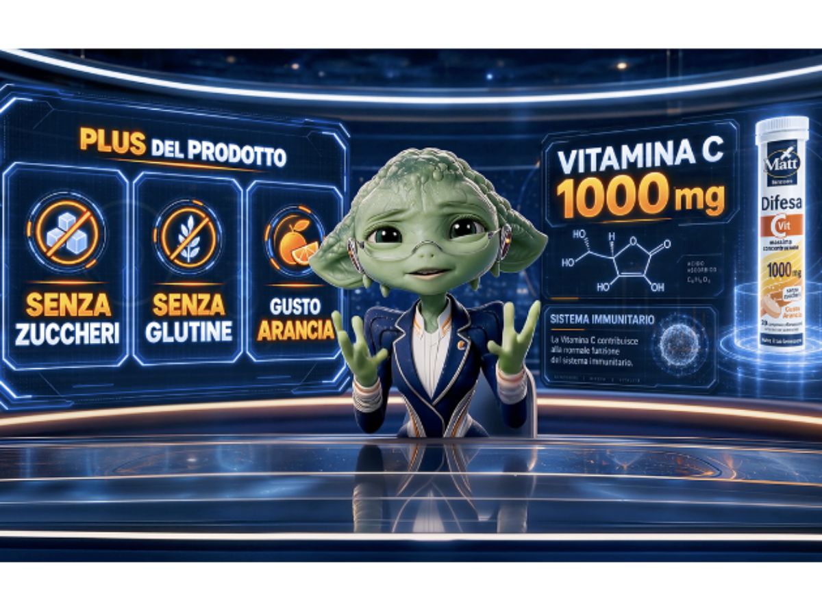 Con il nuovo spot di Difesa Vitamina C 1.000 mg Matt porta l'intelligenza artificiale nello spazio