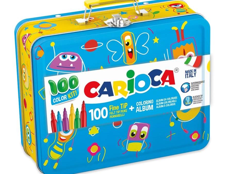 Carioca 100 Color Kit Metal Box