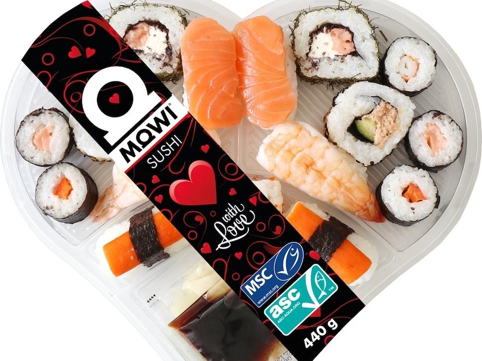 Salmone norvegese protagonista della Mowi sushi “with love”