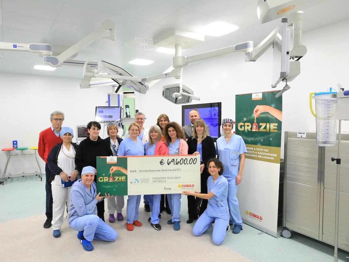 Conad Nord Ovest dona 69mila euro alla Fondazione policlinico sant'Orsola di Bologna