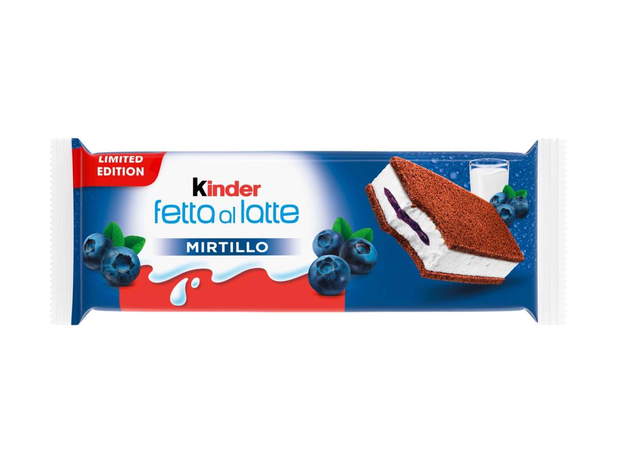 Limited edition al mirtillo per Kinder Fetta al Latte