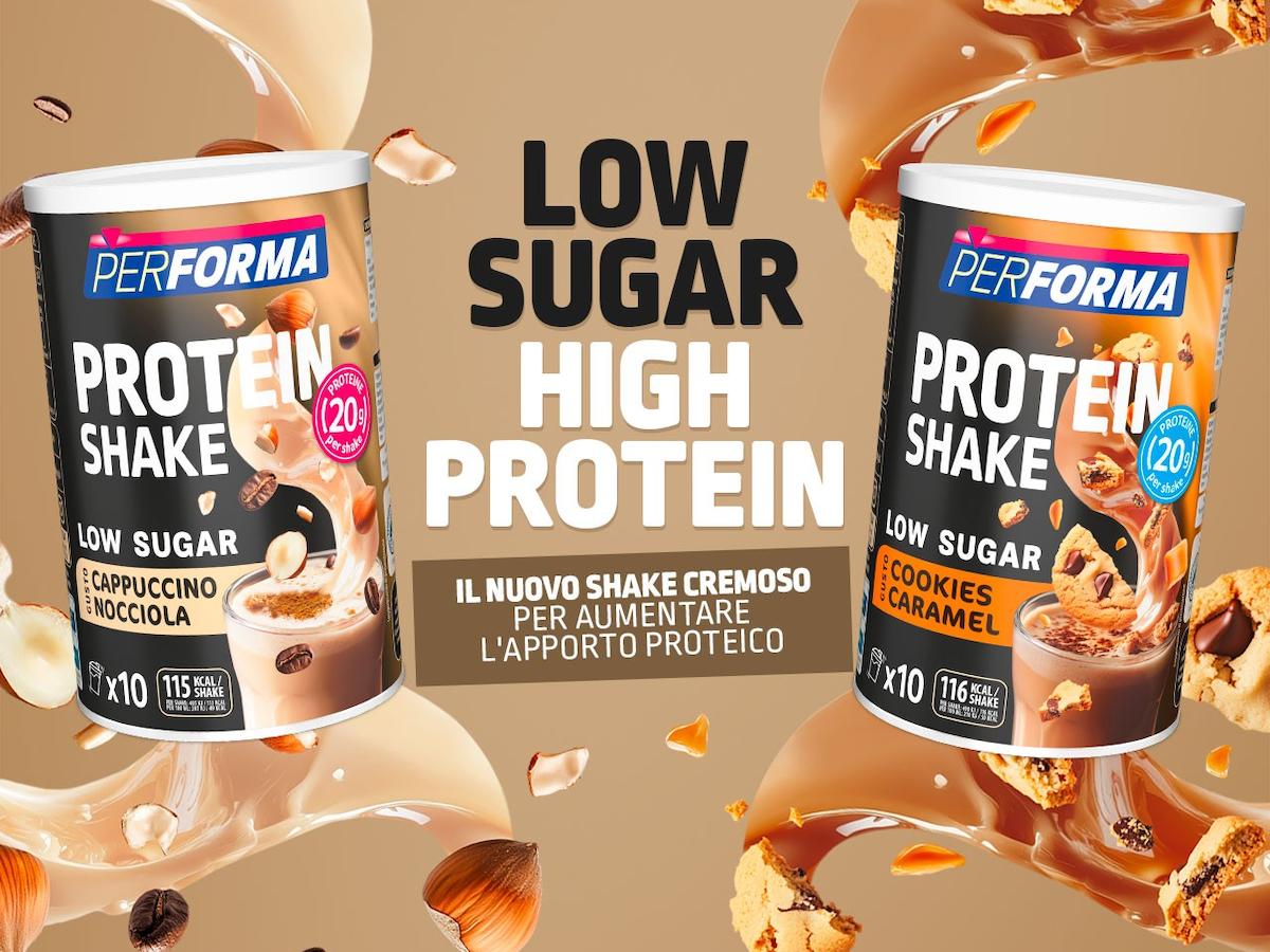 Nascono i nuovi Protein shake low sugar Performa