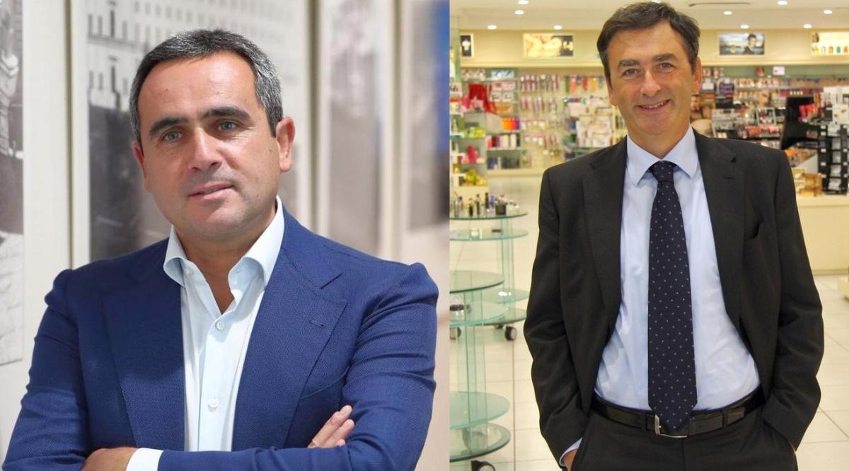 Da sinistra: Alessandro Maiello (Unibee), Maurizio Sabbioni (Ethos Profumerie) Ethos Profumerie e Unibee: newco da 500 negozi