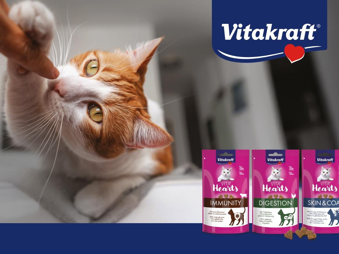 Vitakraft Vita Hearts: morbidi cuoricini per gatti gustosi e funzionali - Distribuzione Moderna Vitakraft Vita Hearts: morbidi cuoricini per gatti gustosi e funzionali - Distribuzione Moderna