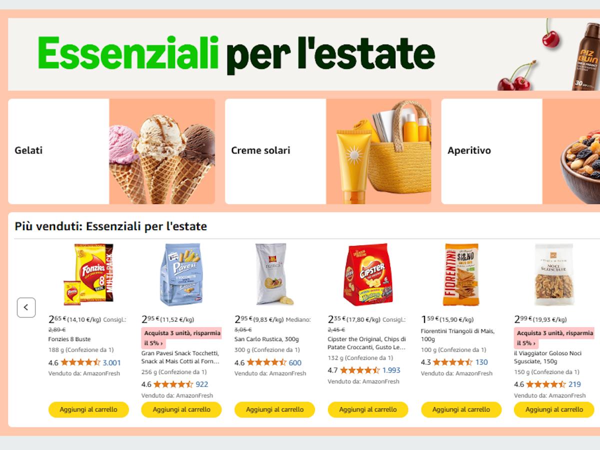 Amazon estende il servizio Amazon Fresh