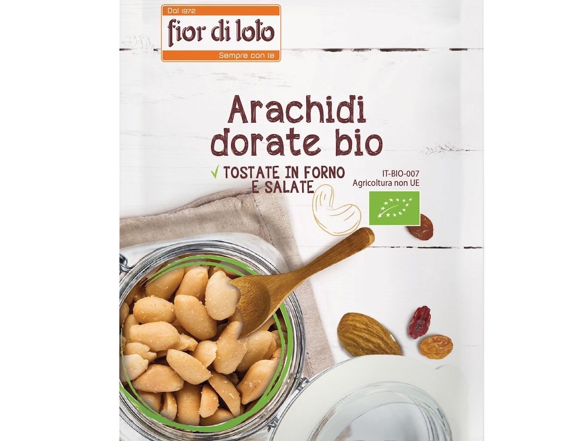 Fior di Loto amplia la linea di frutta secca bio con le arachidi dorate