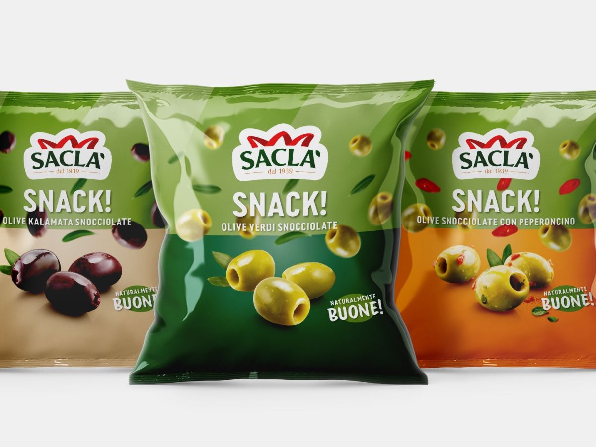 Olive Snack Saclà: gusto autentico e praticità sempre a portata di mano