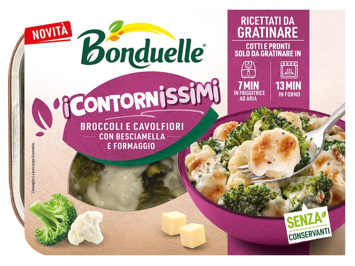 Bonduelle entra nella V gamma con I Contornissimi, linea di contorni pronti