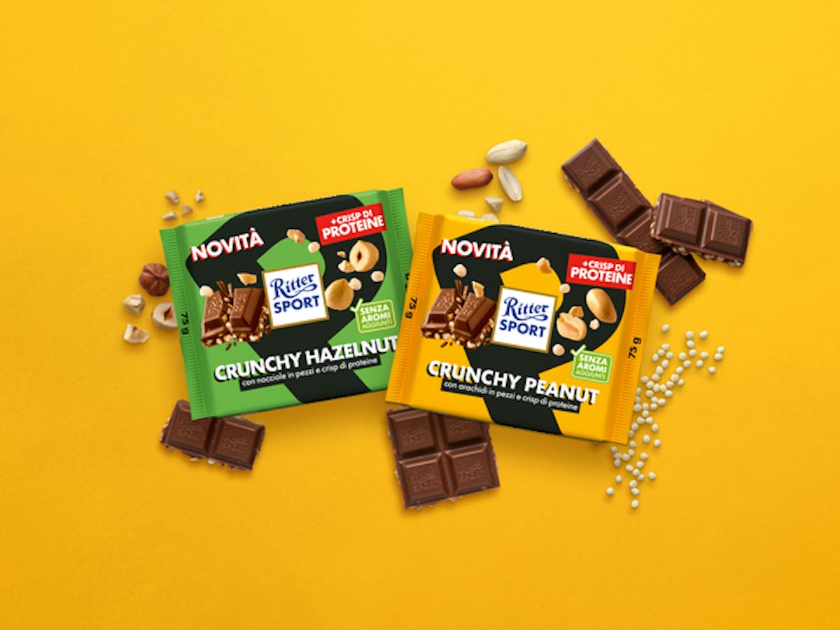 Ritter Sport rende proteiche le tavolette di cioccolato con Delicious protein power