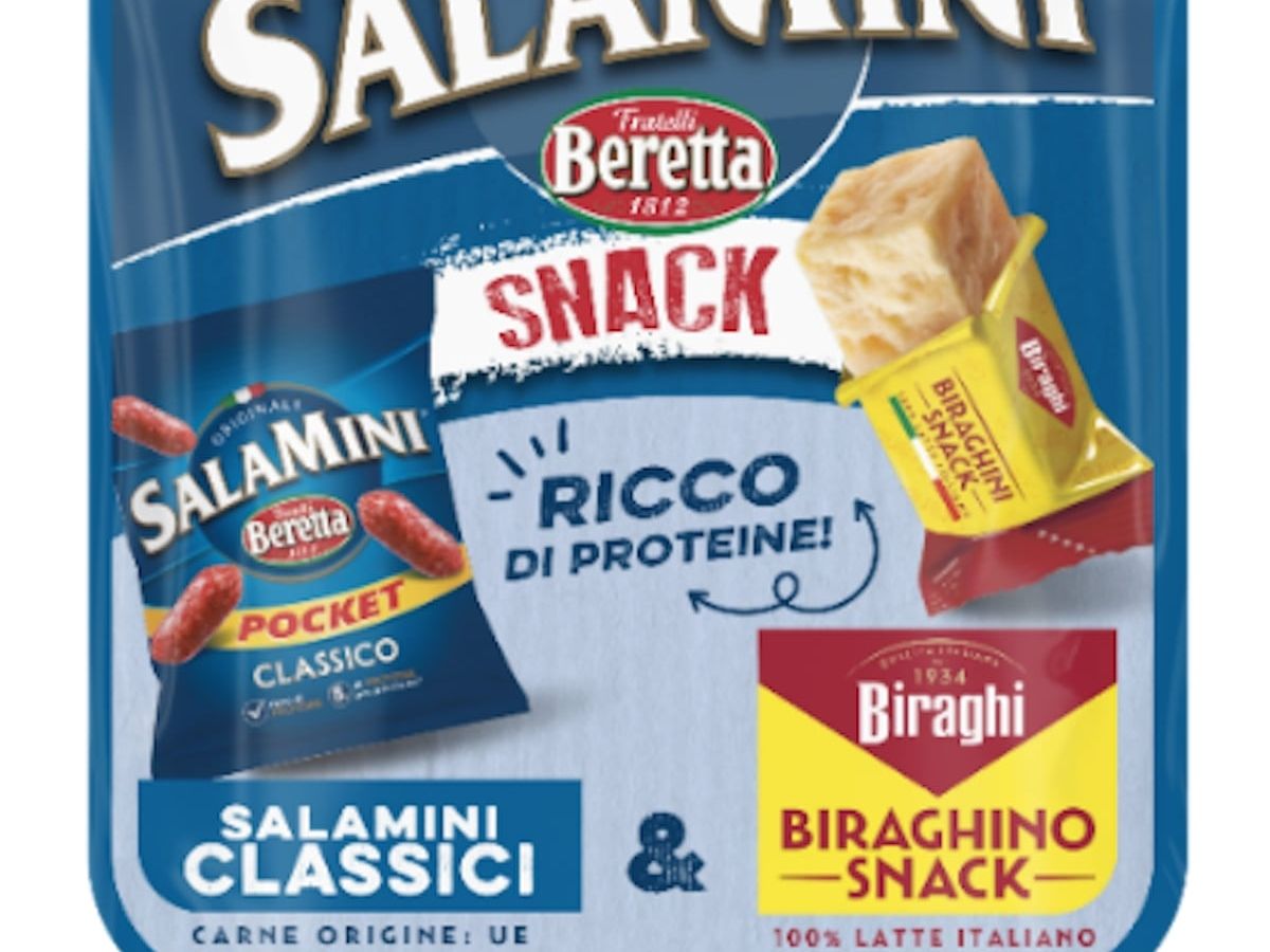 Salamini Classici + Biraghino snack è la novità Fratelli Beretta per il mercato snack