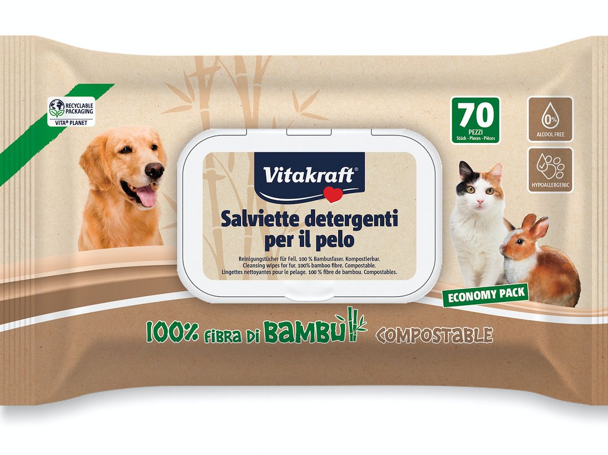 Vitakraft lancia i nuovi Tappetini e salviette eco-friendly con bambù