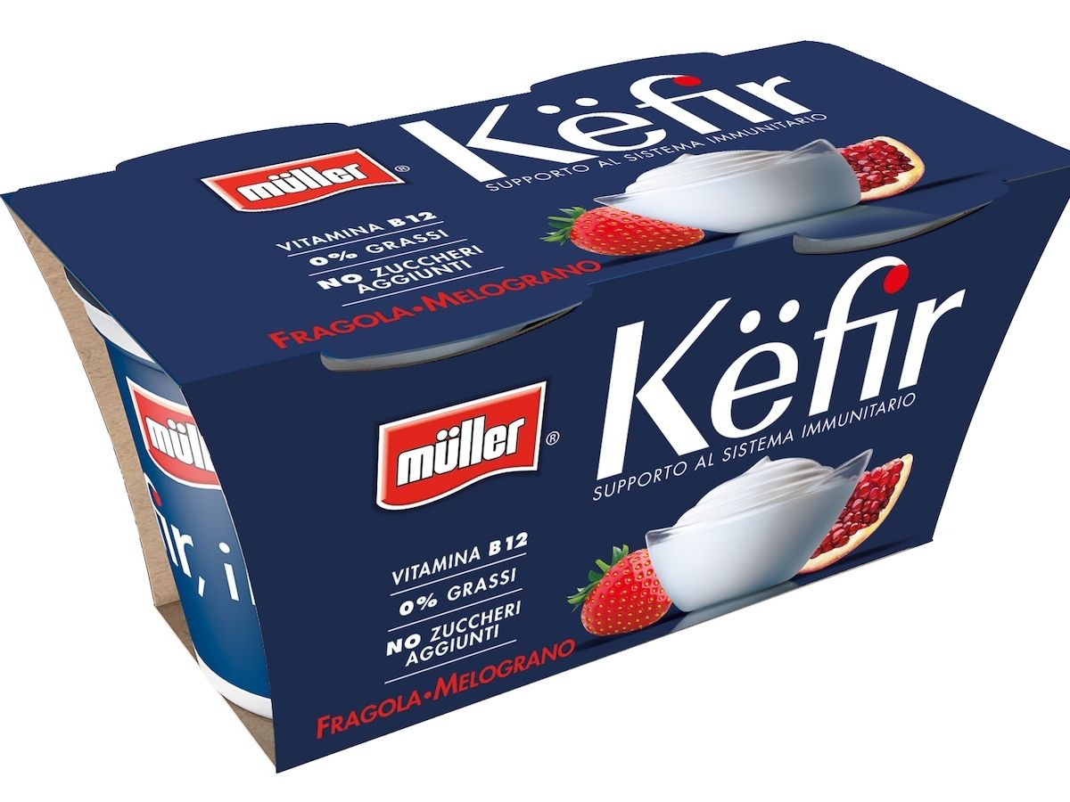 La gamma Müller Kefir si amplia con il gusto Fragola melograno