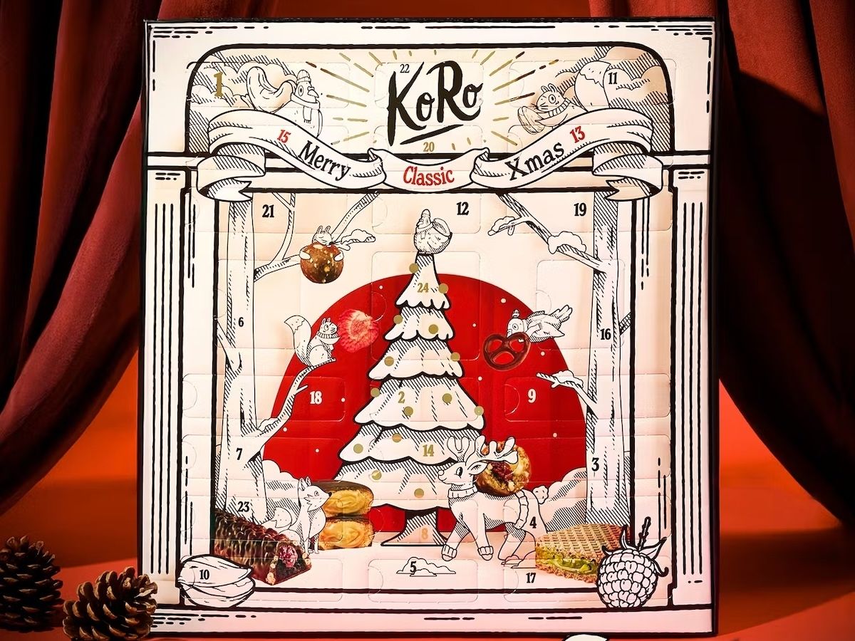 Koro presenta il Calendario dell'Avvento 2025 in due varianti: classica e vegana