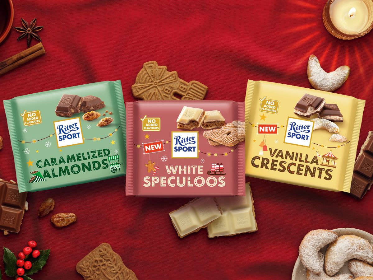 Ritter Sport presenta Winter Edition: tre tavolette di cioccolato dedicate all'inverno