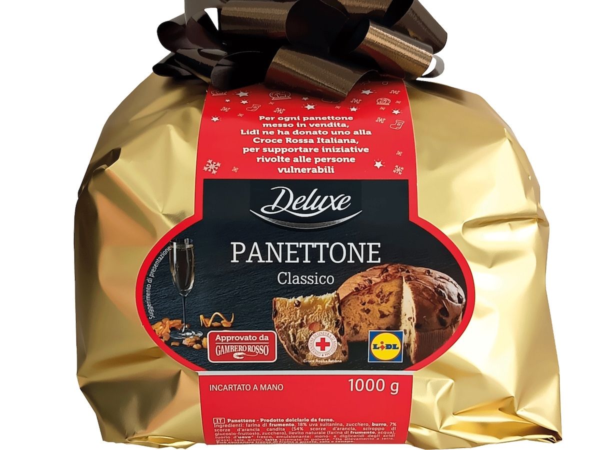 Lidl Italia sostiene le attivita della Croce Rossa Italiana con il Panettone classico deluxe 