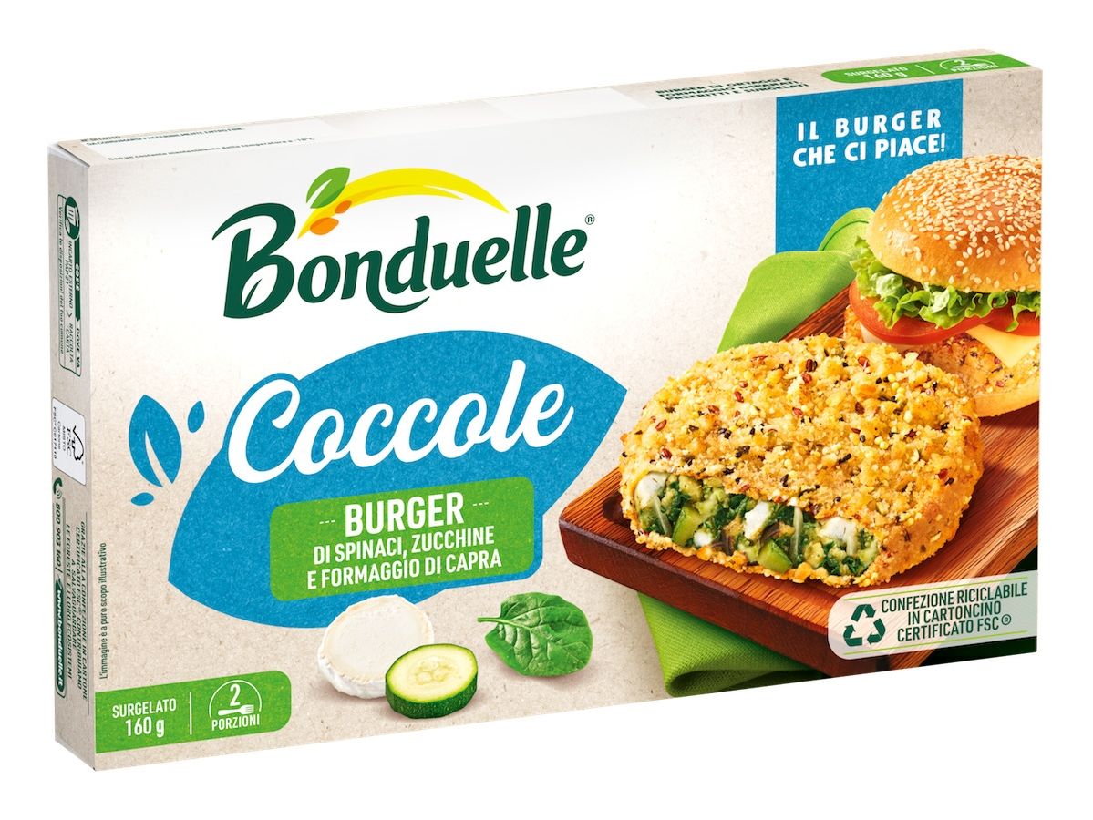 Bonduelle amplia la gamma Coccole con le Coccole Burger in due varianti