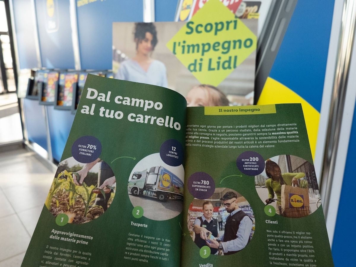 Lidl trasforma il volantino in un racconto del proprio impegno per la sostenibilità