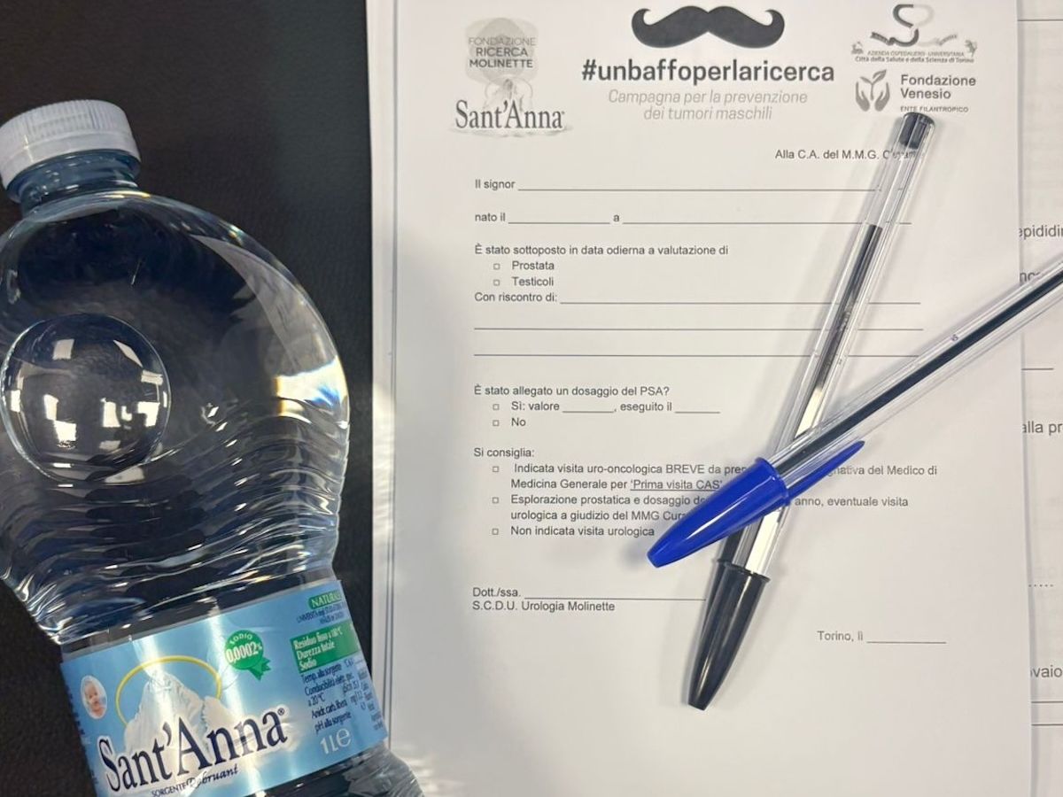 Acqua Sant’anna e Fondazione Ricerca Molinette per la prevenzione dei tumori maschili