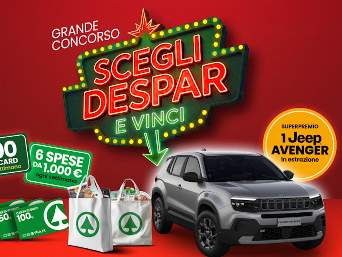 “Scegli Despar e vinci” è il nuovo concorso a premi firmato Despar