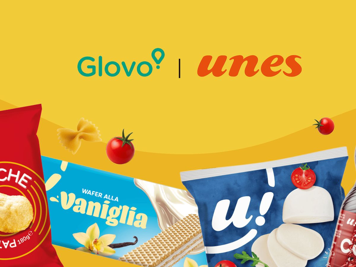 Unes sigla una partnership con Glovo per portare la spesa a casa