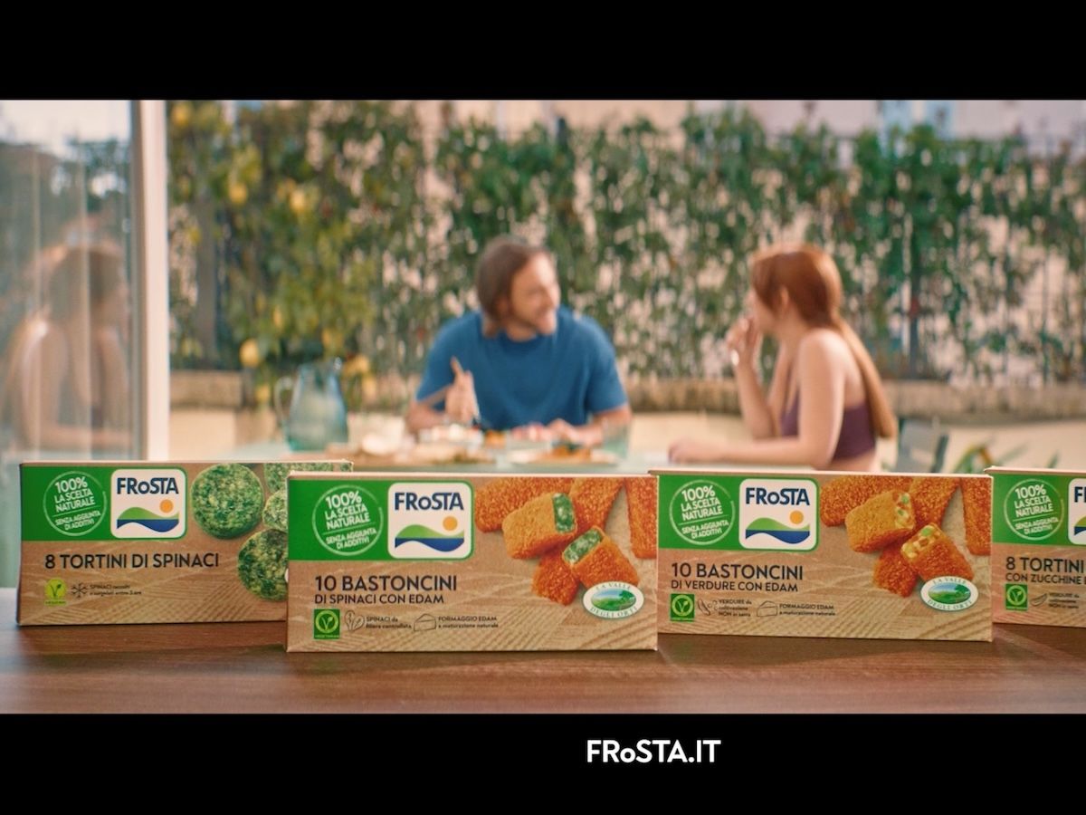 Frosta torna in tv con i suoi Bastoncini di verdure e di spinaci 