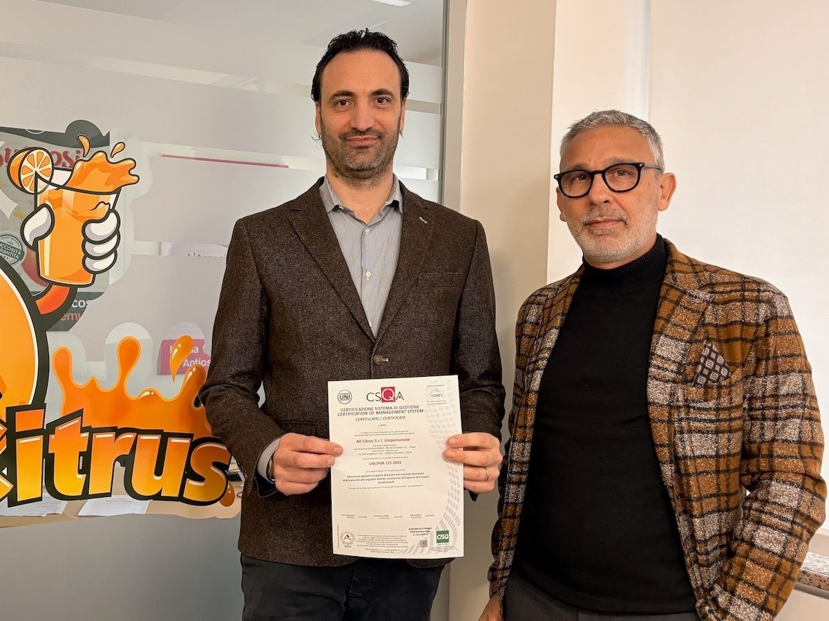 All Citrus ottiene la certificazione per la parità di genere