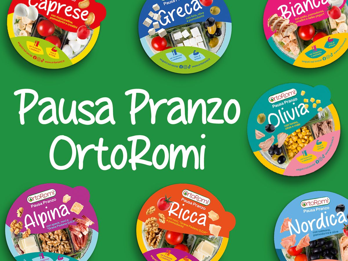 OrtoRomi amplia e rilancia la linea Pausa Pranzo con una nuova veste