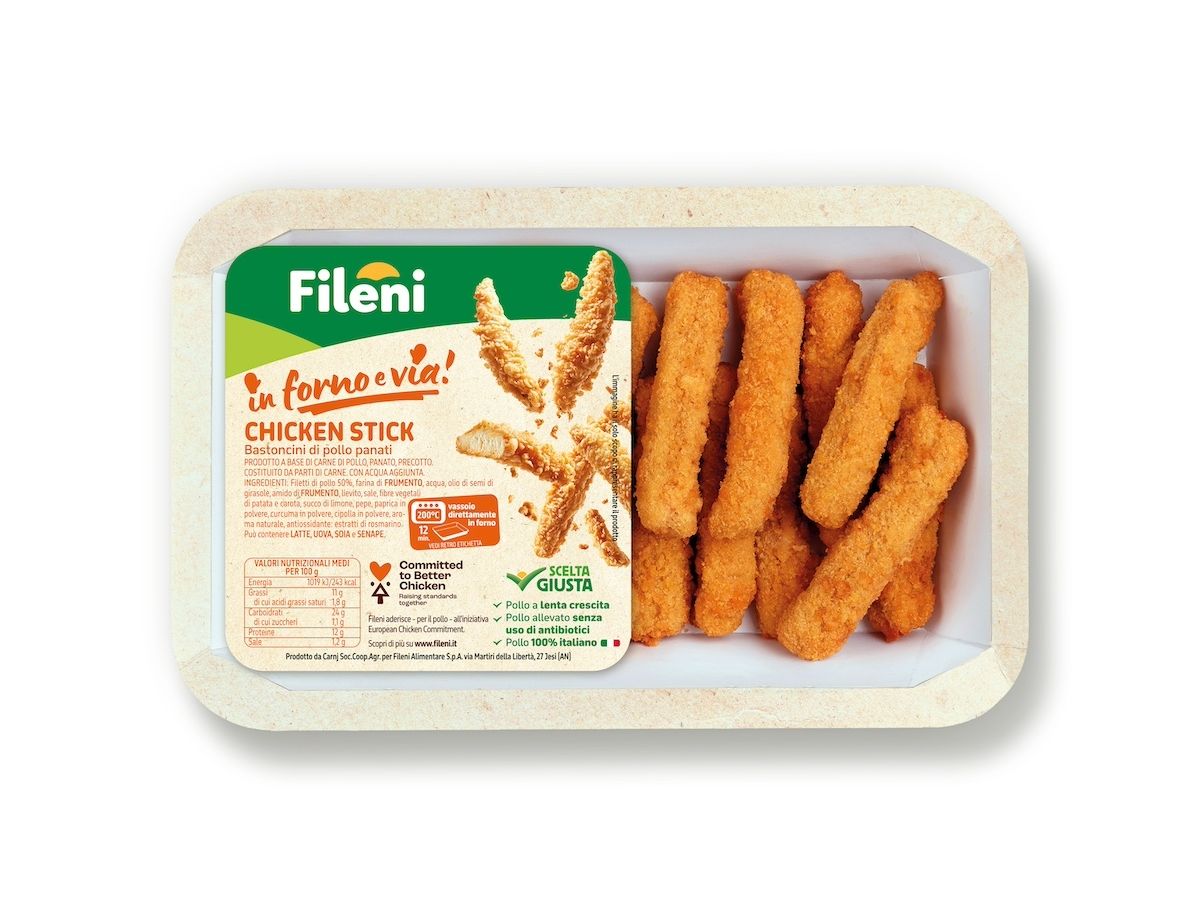 Fileni presenta la nuova linea di snack panati cotti “in forno e via!”